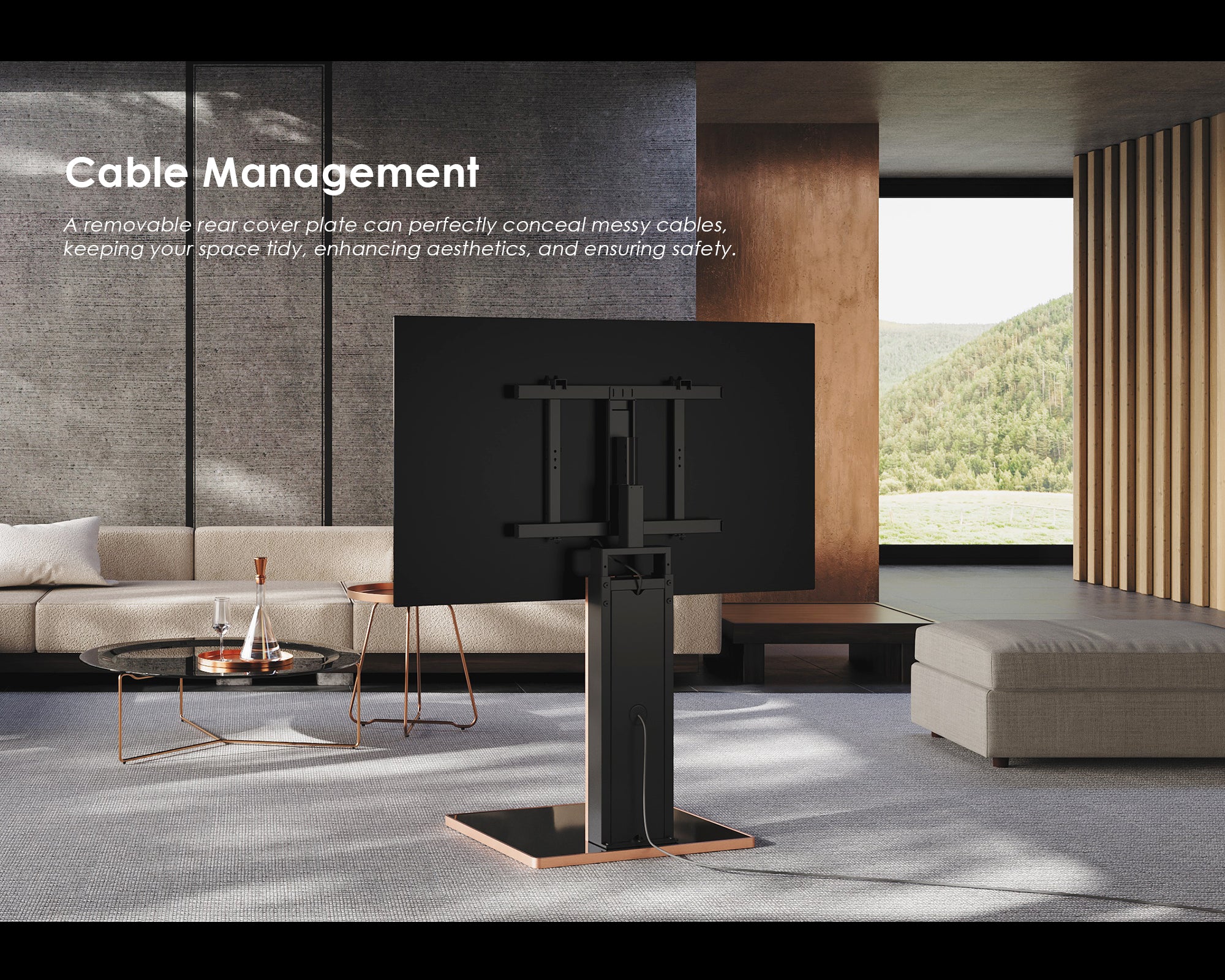 cable management for 100 inch tv