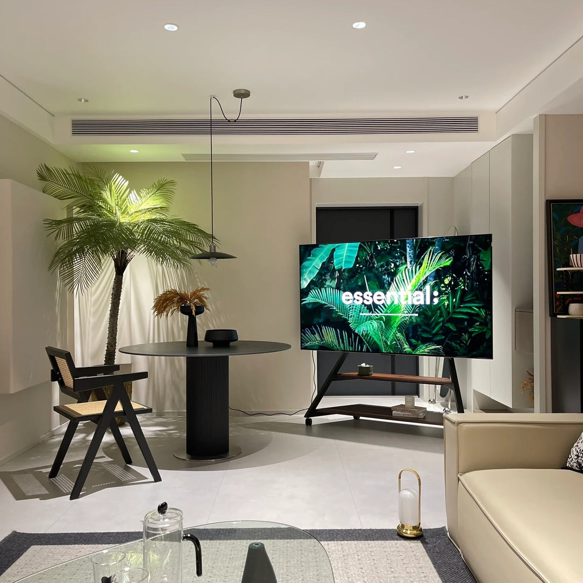 75 inch tv stand in living room