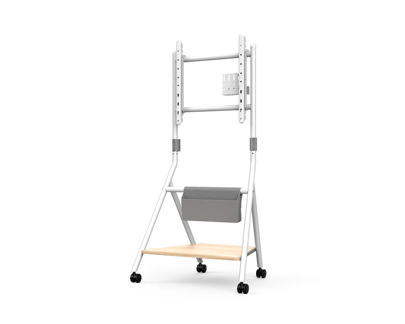 white tv stand with wheels FITUEYES Collector for 65 inch tv