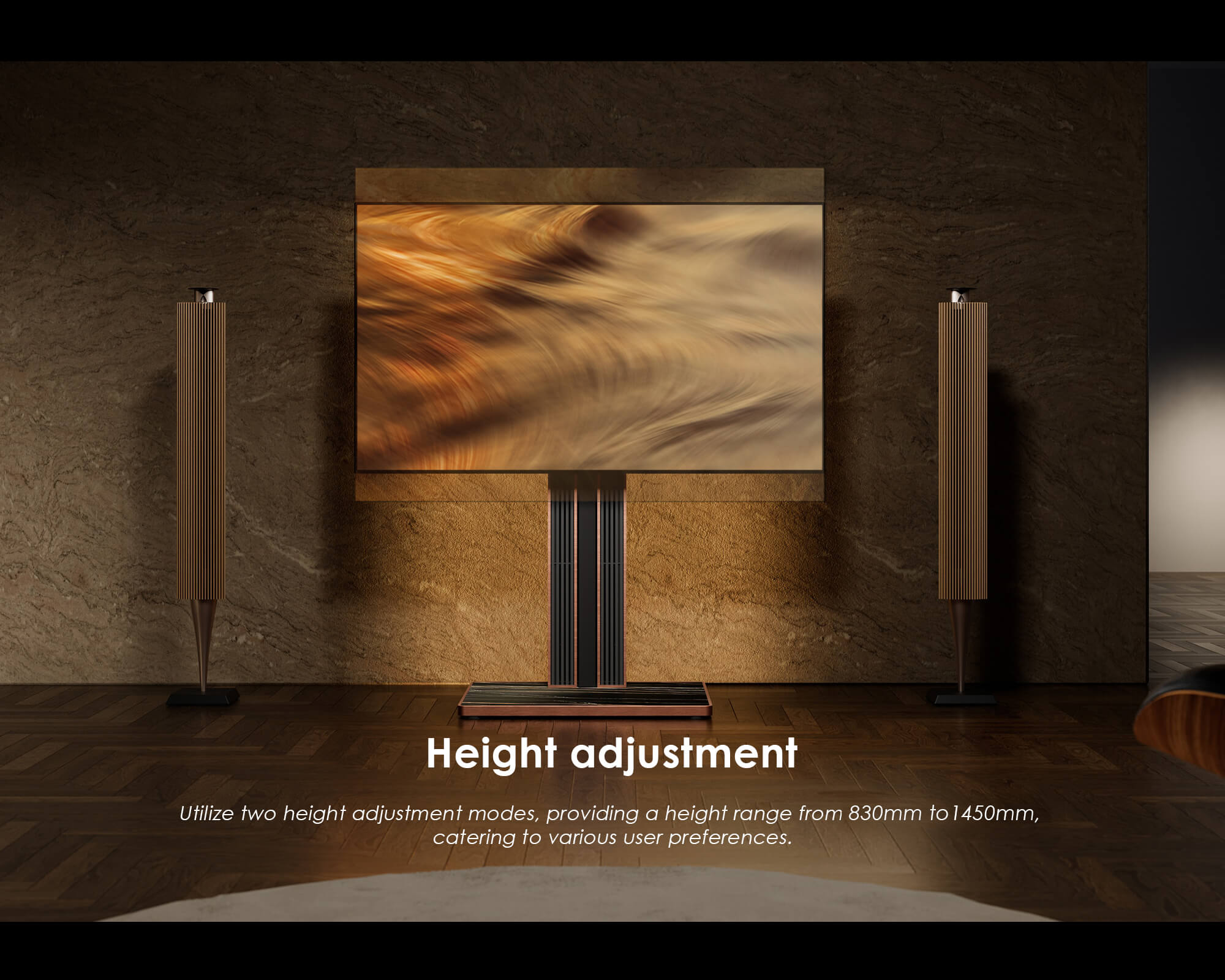 luxury TV Stand Cantor FT78 with Height-adjustable function