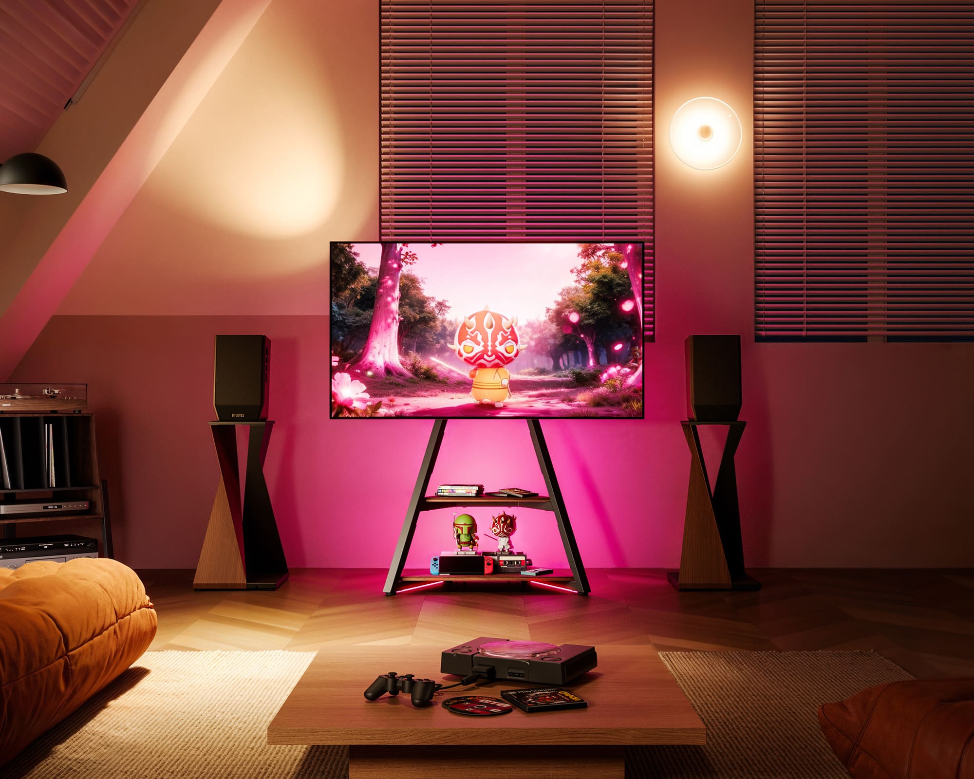 Eiffel FT65 TV Stand With Smart Light