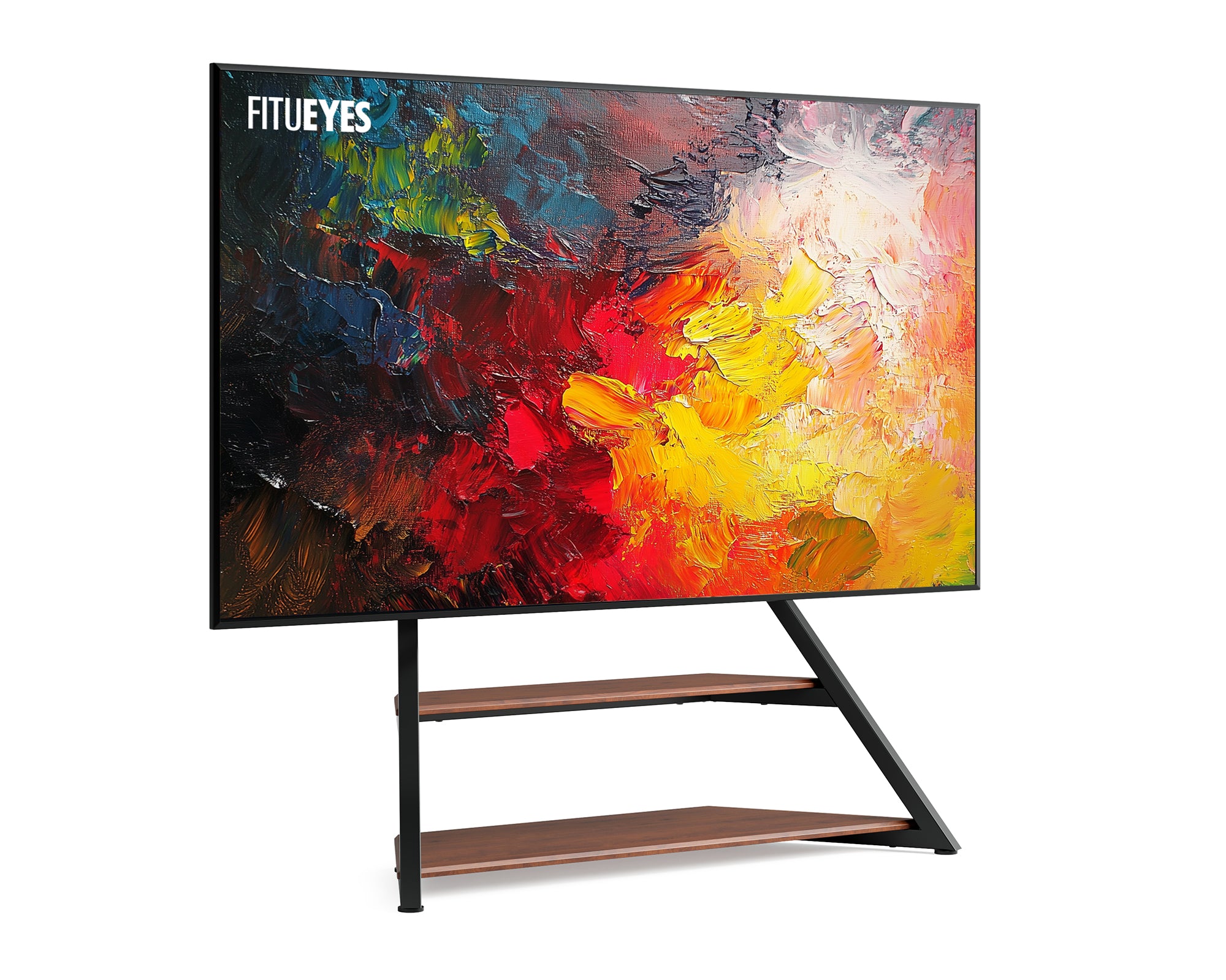 Floor standing TV stand in Walnut for 75-100 inch screens