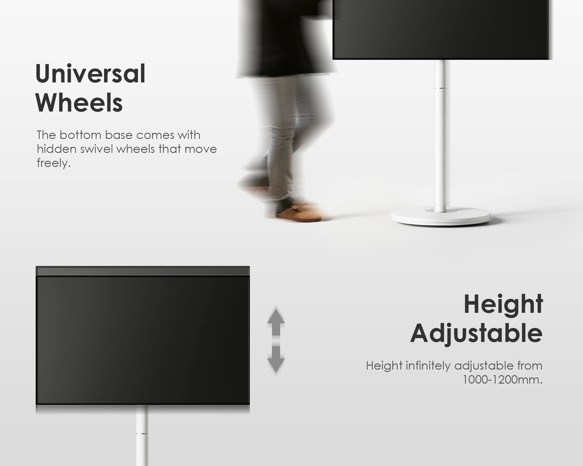 Master V2 FT65 Floor TV Stand With Wheels