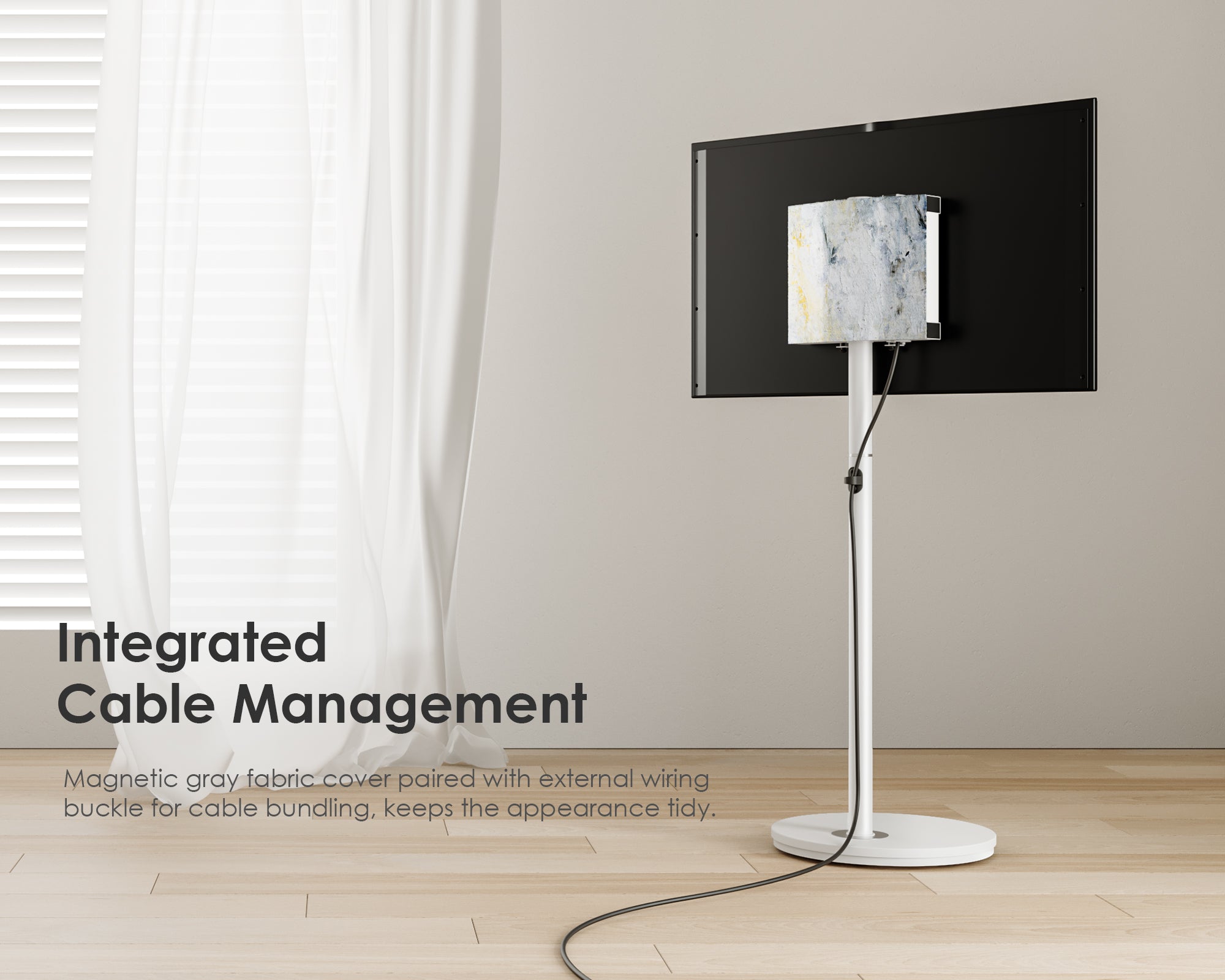 universal tv stand with cable management