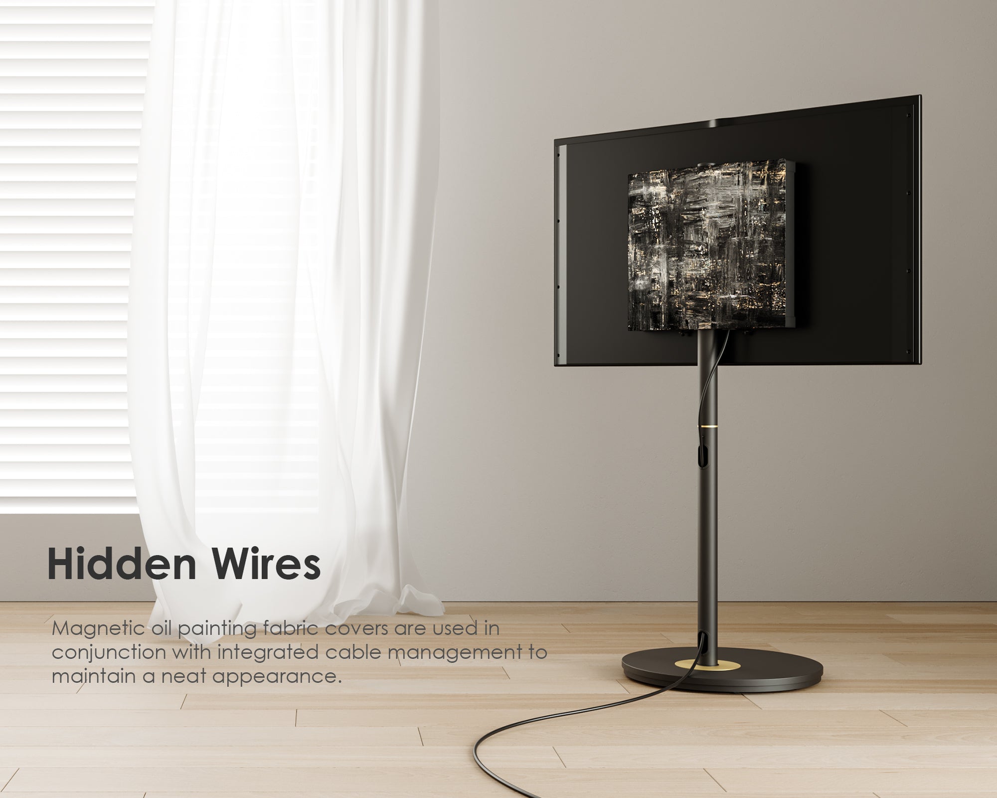 corner tv stand with cable management