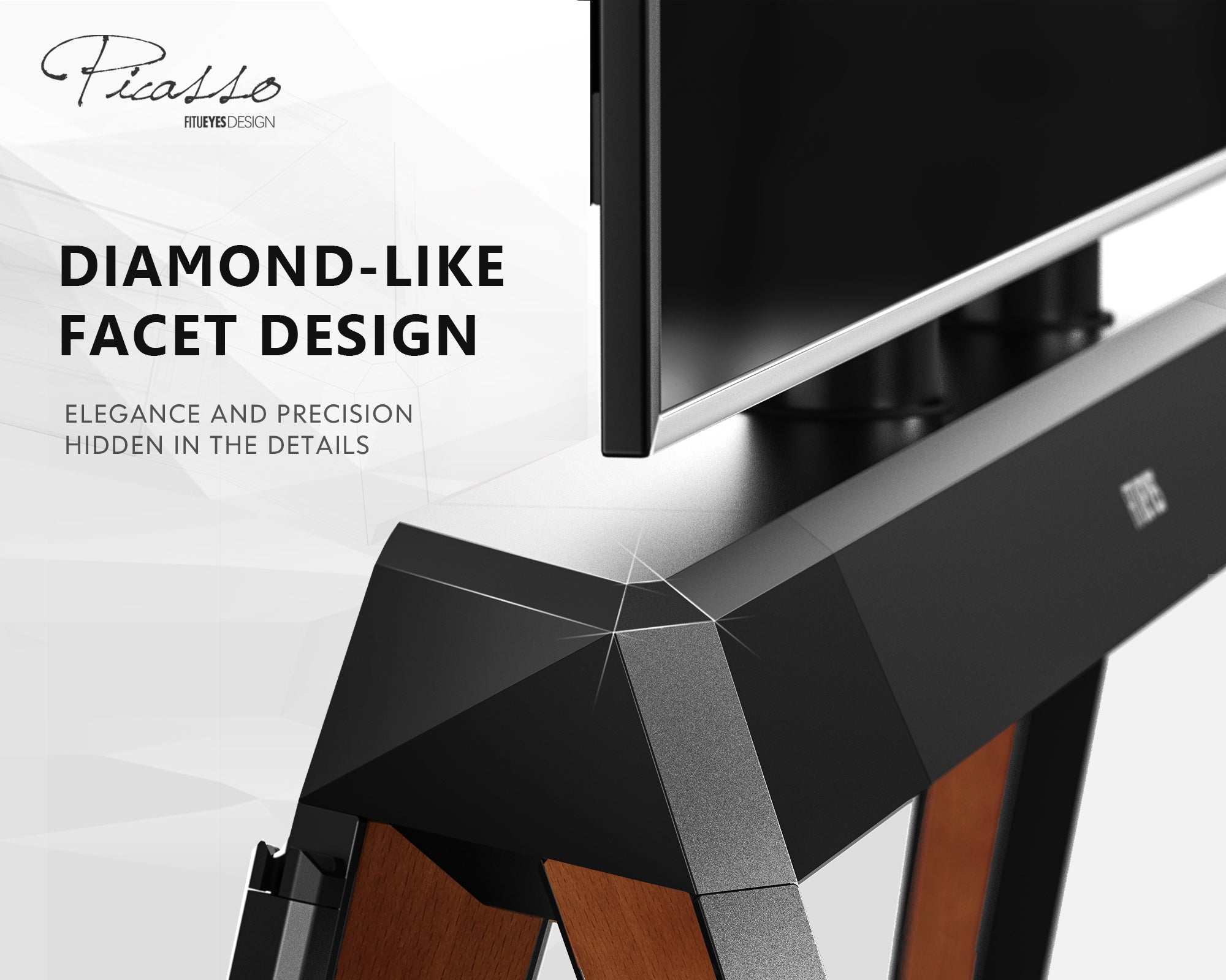 easel tv floor stand design