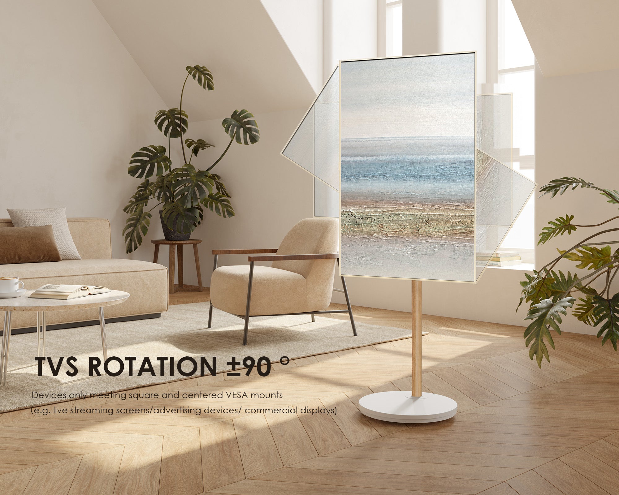 Master V2 PRO FT48 Floor TV Stand With Wheels