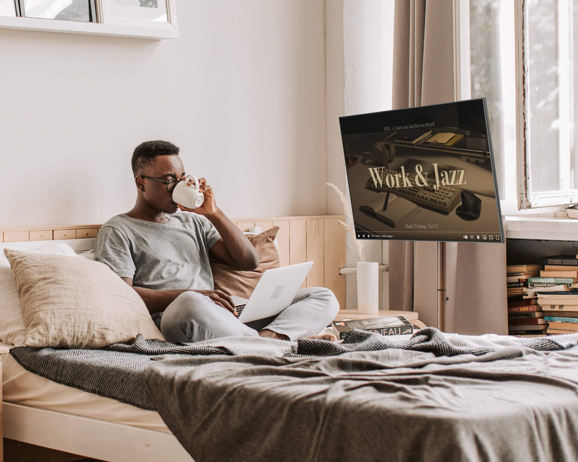 Master V2 PRO FT48 Floor TV Stand With Wheels