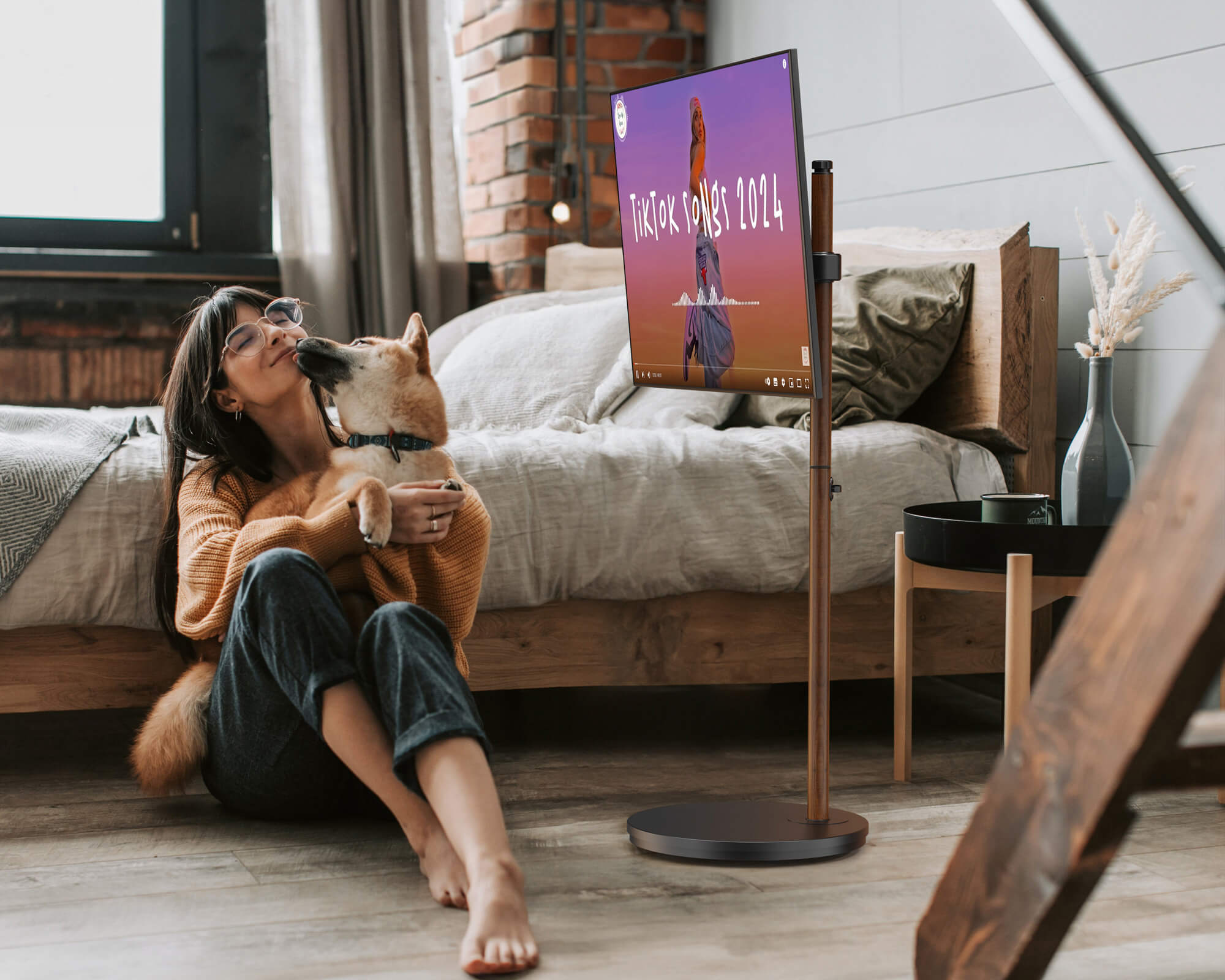 Master V2 PRO FT48 Floor TV Stand With Wheels