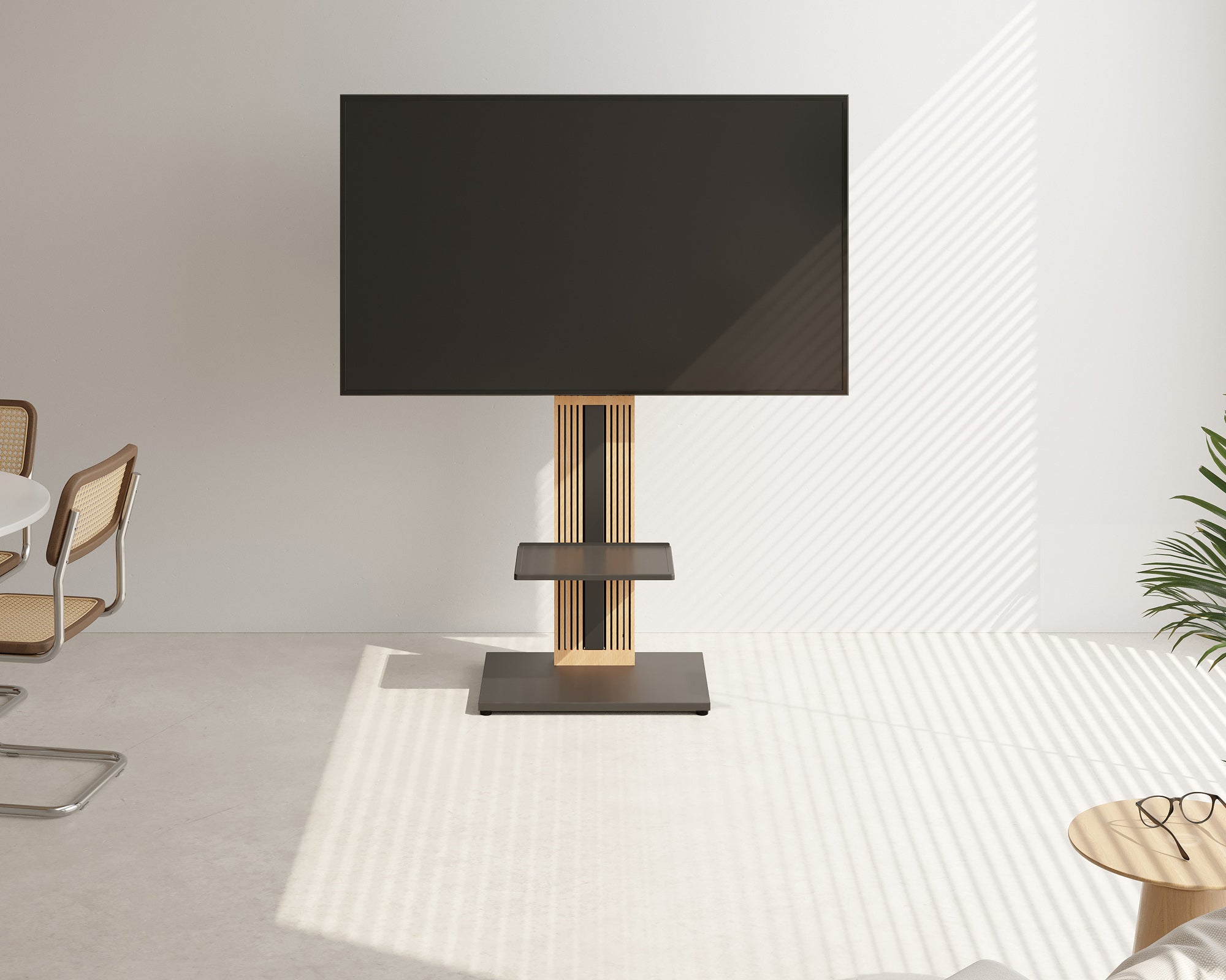 The black shelf on the zen ft65 floor tv stand