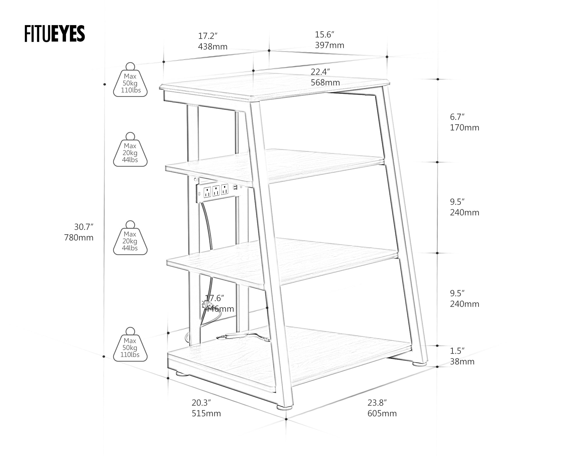 Eiffel V2 AS06 LED Audio Rack