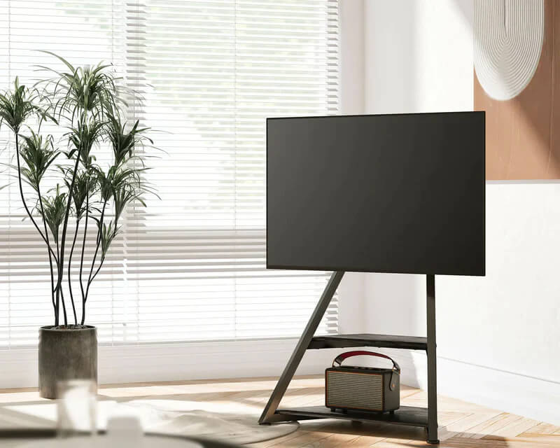 fitueyes Eiffel tv stand 43-75 inches tv black