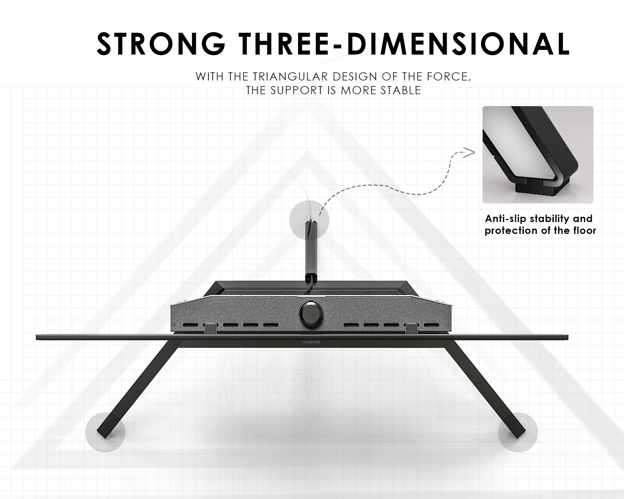 stable tv stand in white fitueyes picasso