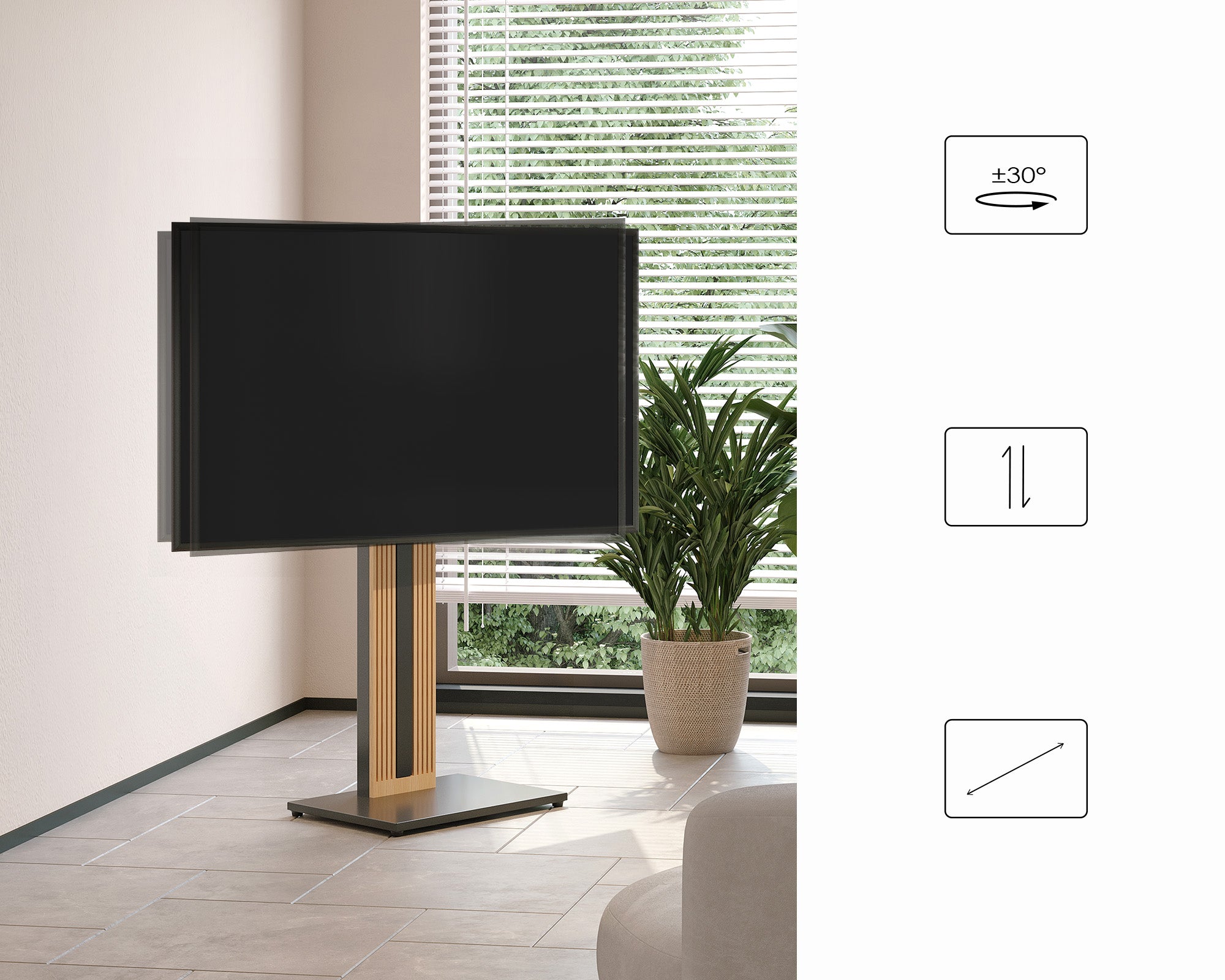 univerisal tv stand with adjustable
