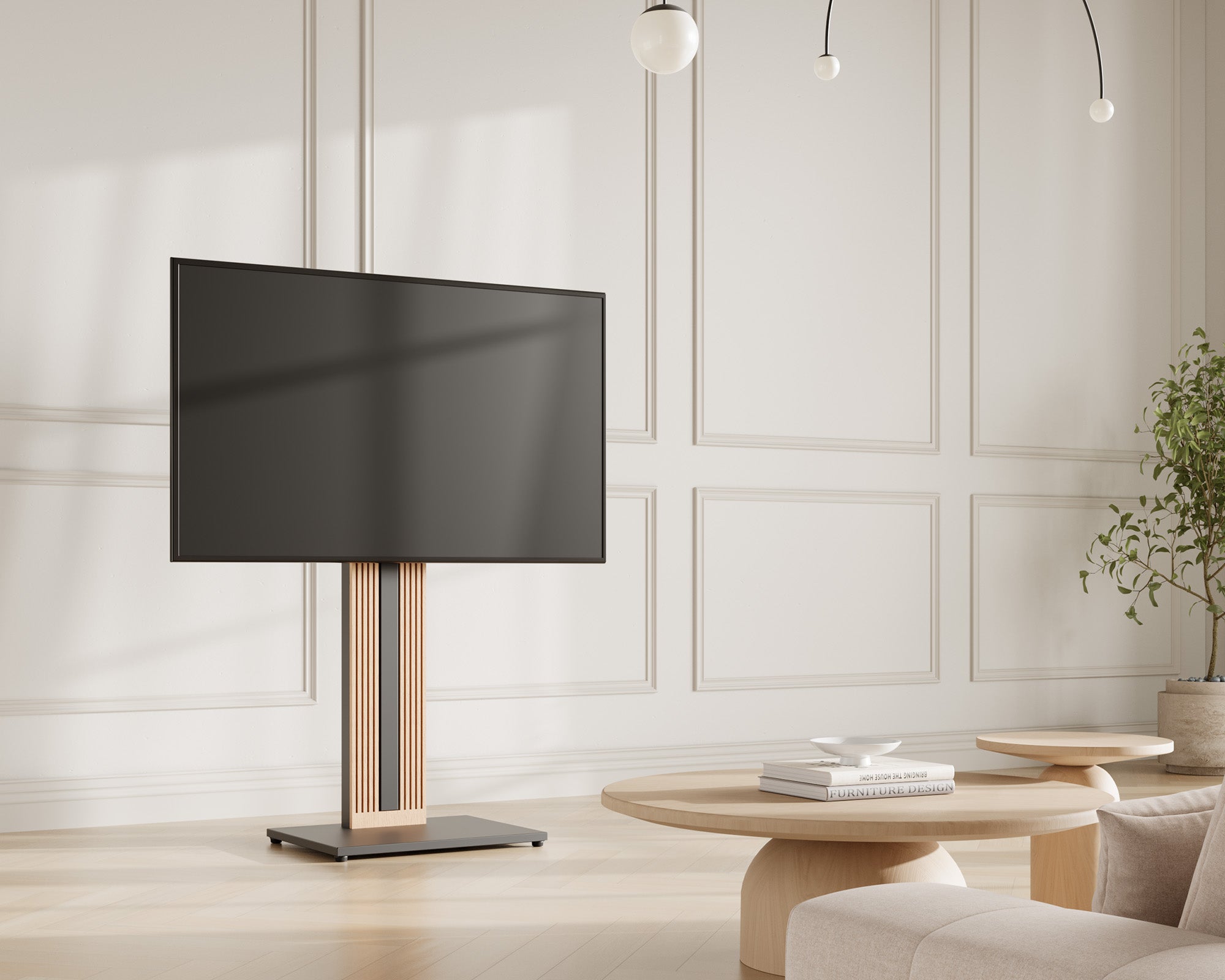 Scandinavia zen floor tv stand for 32-65 inches