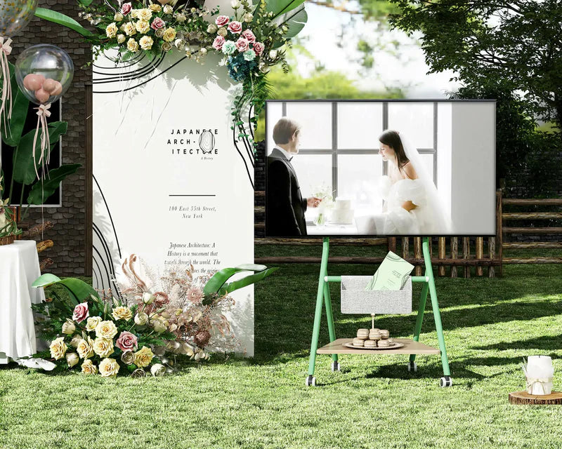 outdoor tv stand with casters FITUEYES Collector Series