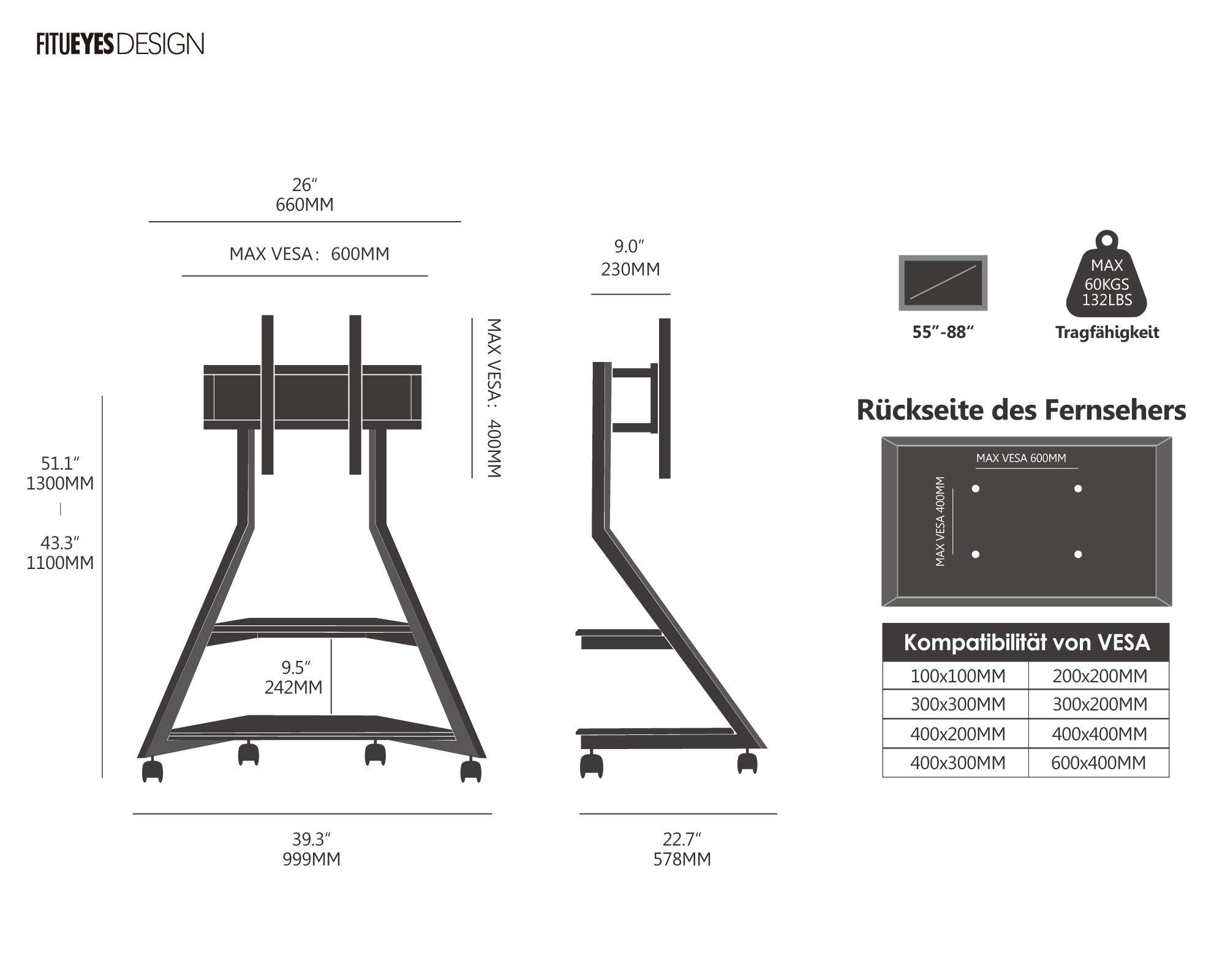 Outdoor TV Stand Eiffel Series