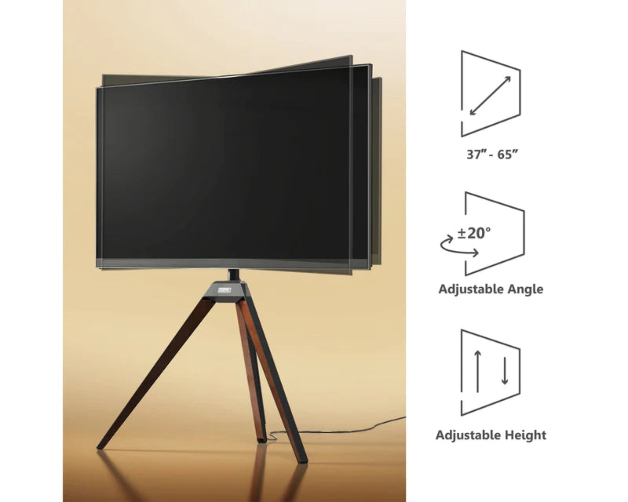 Picasso swivel tv stand with height adjustment