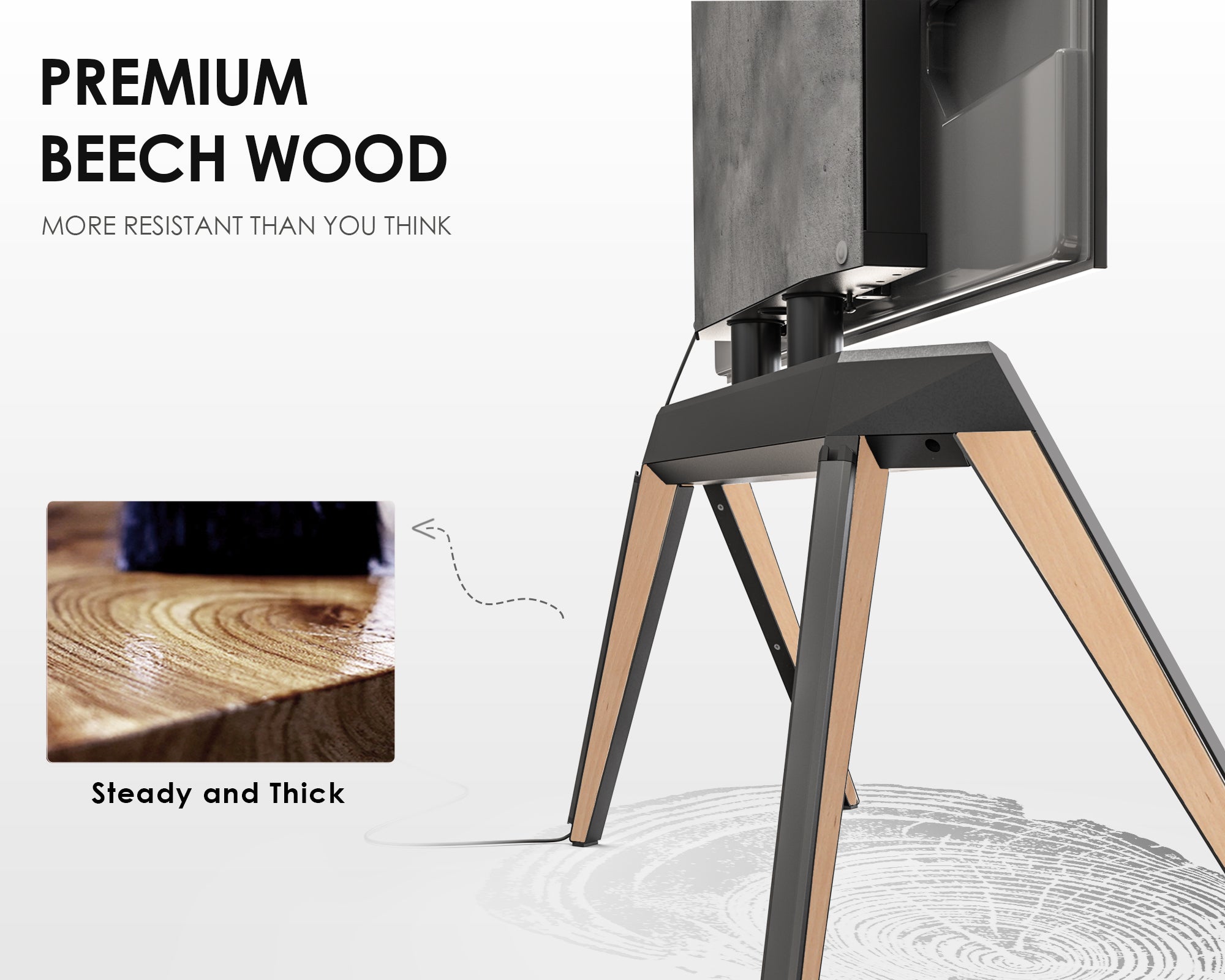 Wooden Four Legs TV Stand 