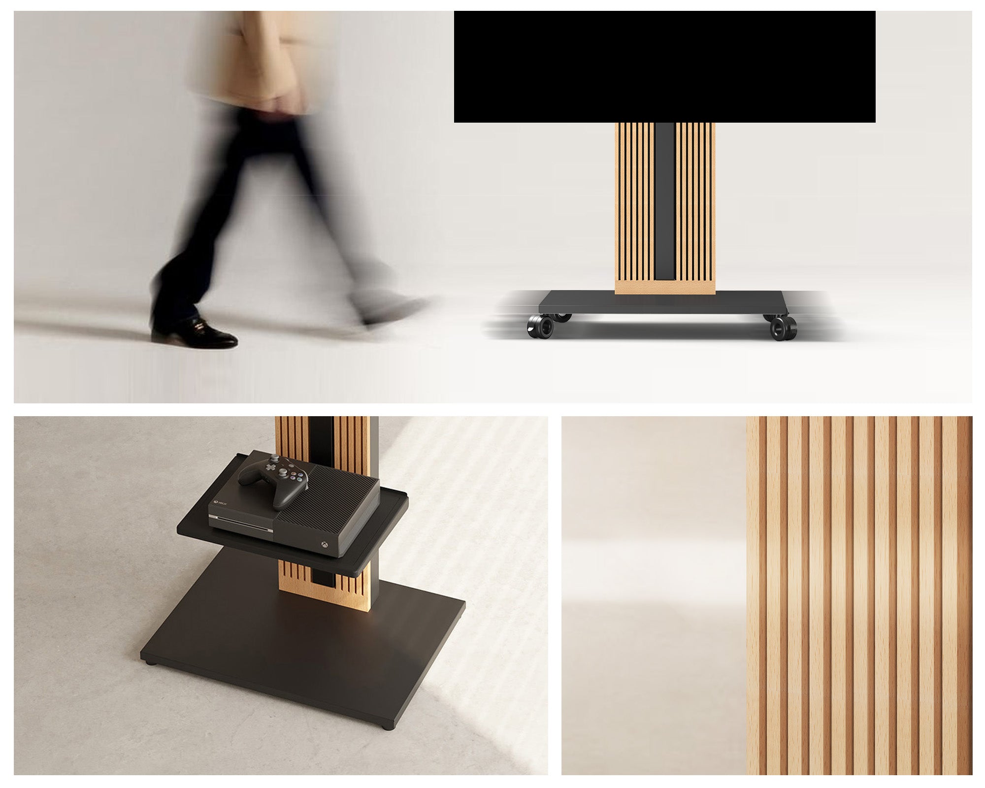 universal tv stand on wheels