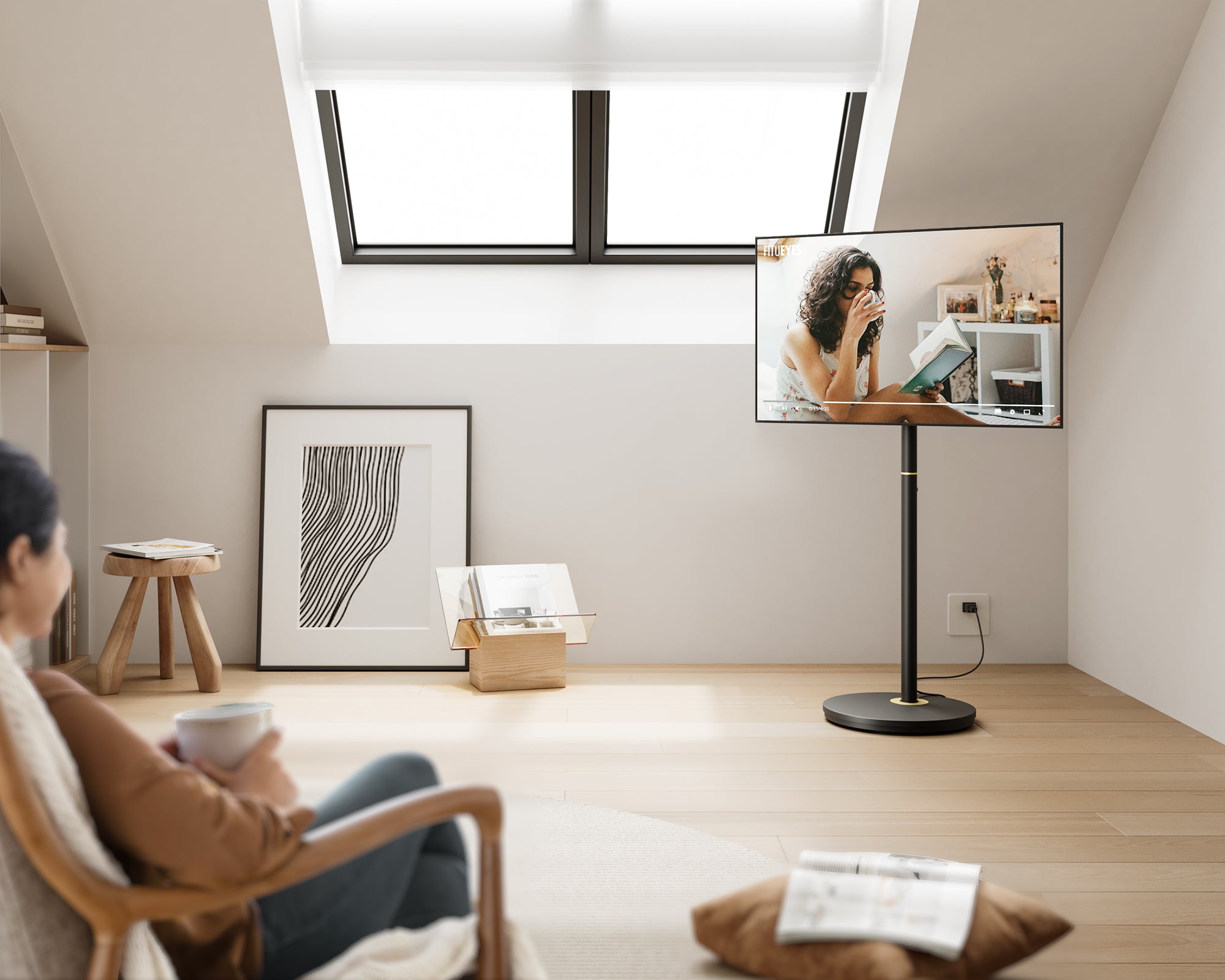 universal tv stand in attic for 24-48 inch TVs